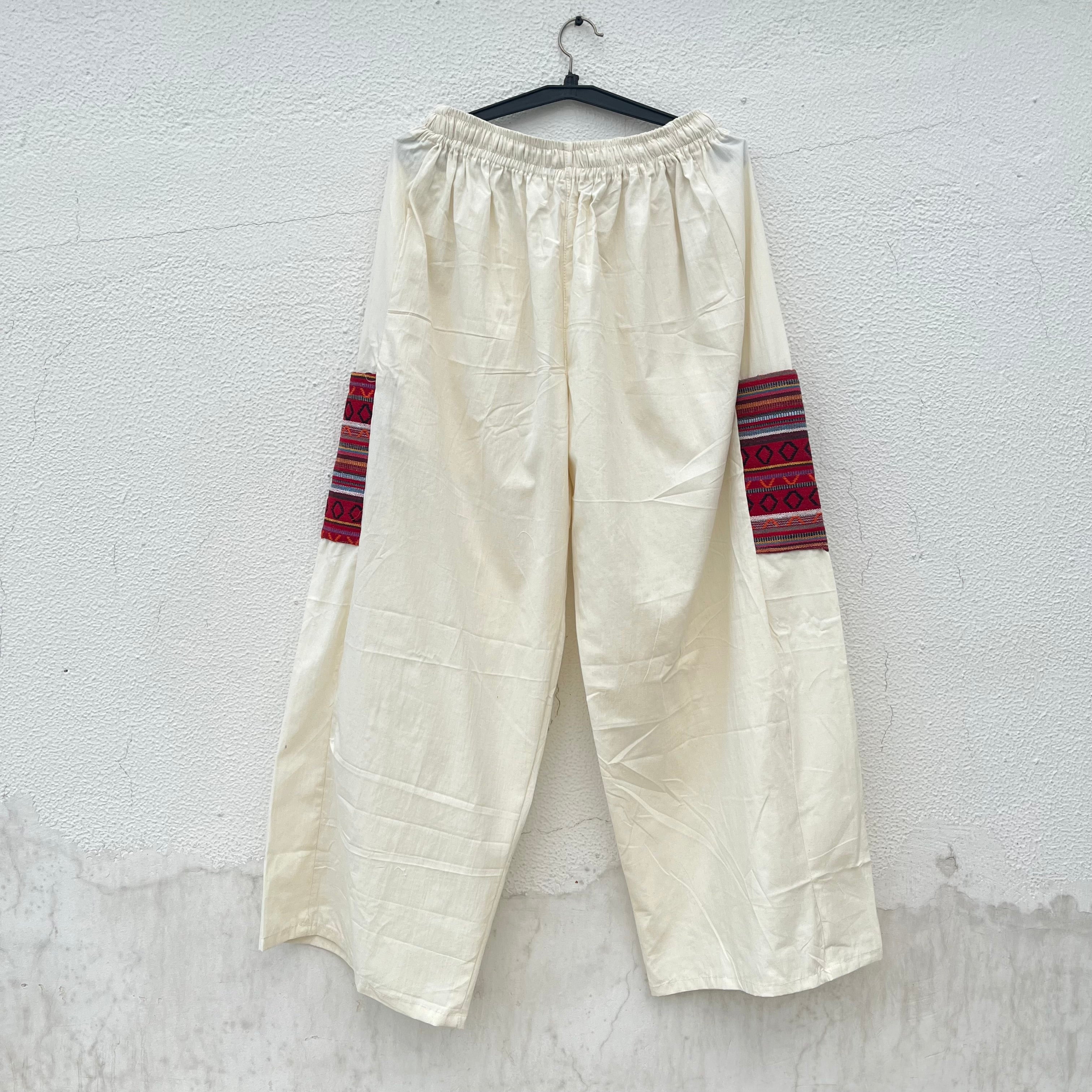 Pahadi Boho Pants - Cream