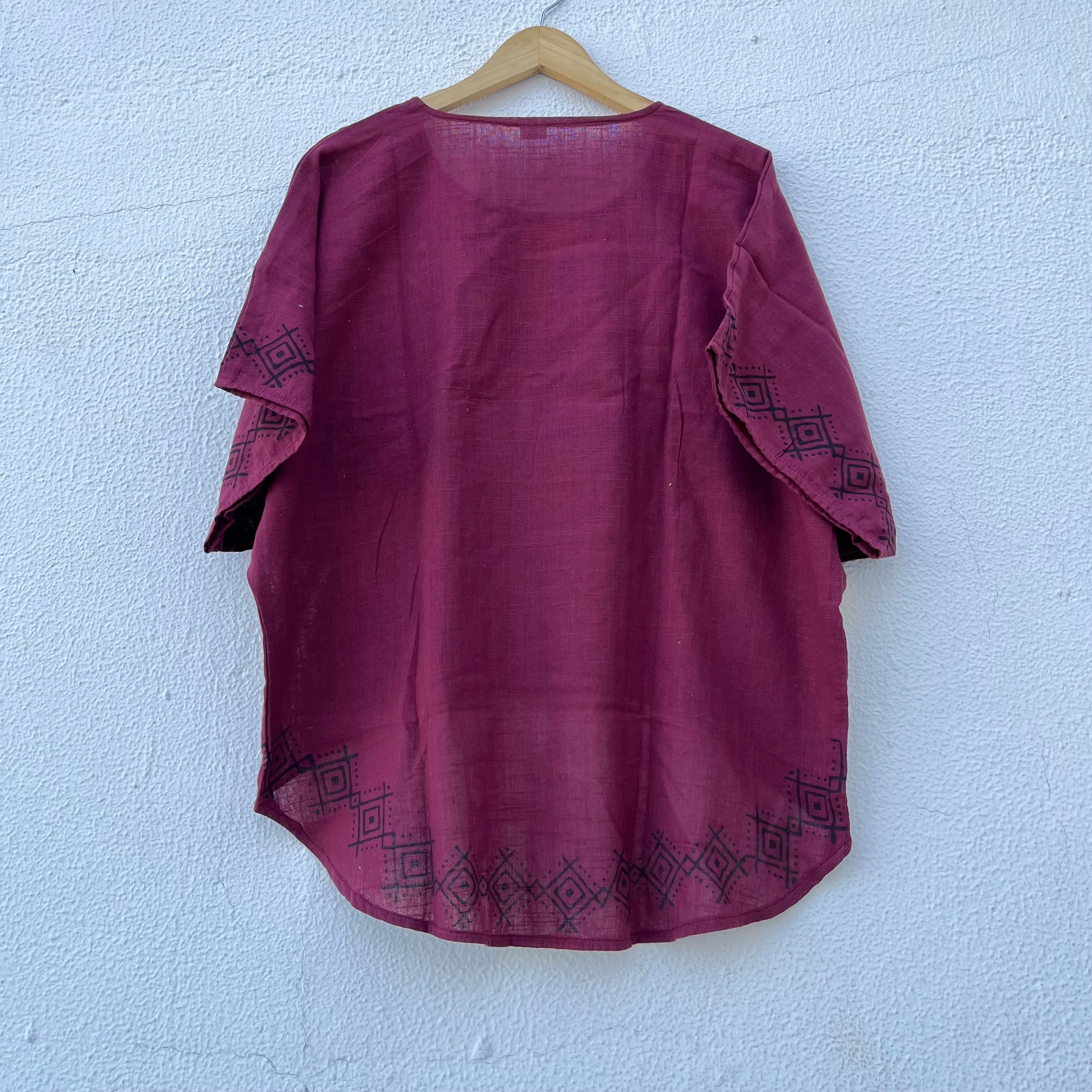 Aawara Cotton Top- Mulberry Berry