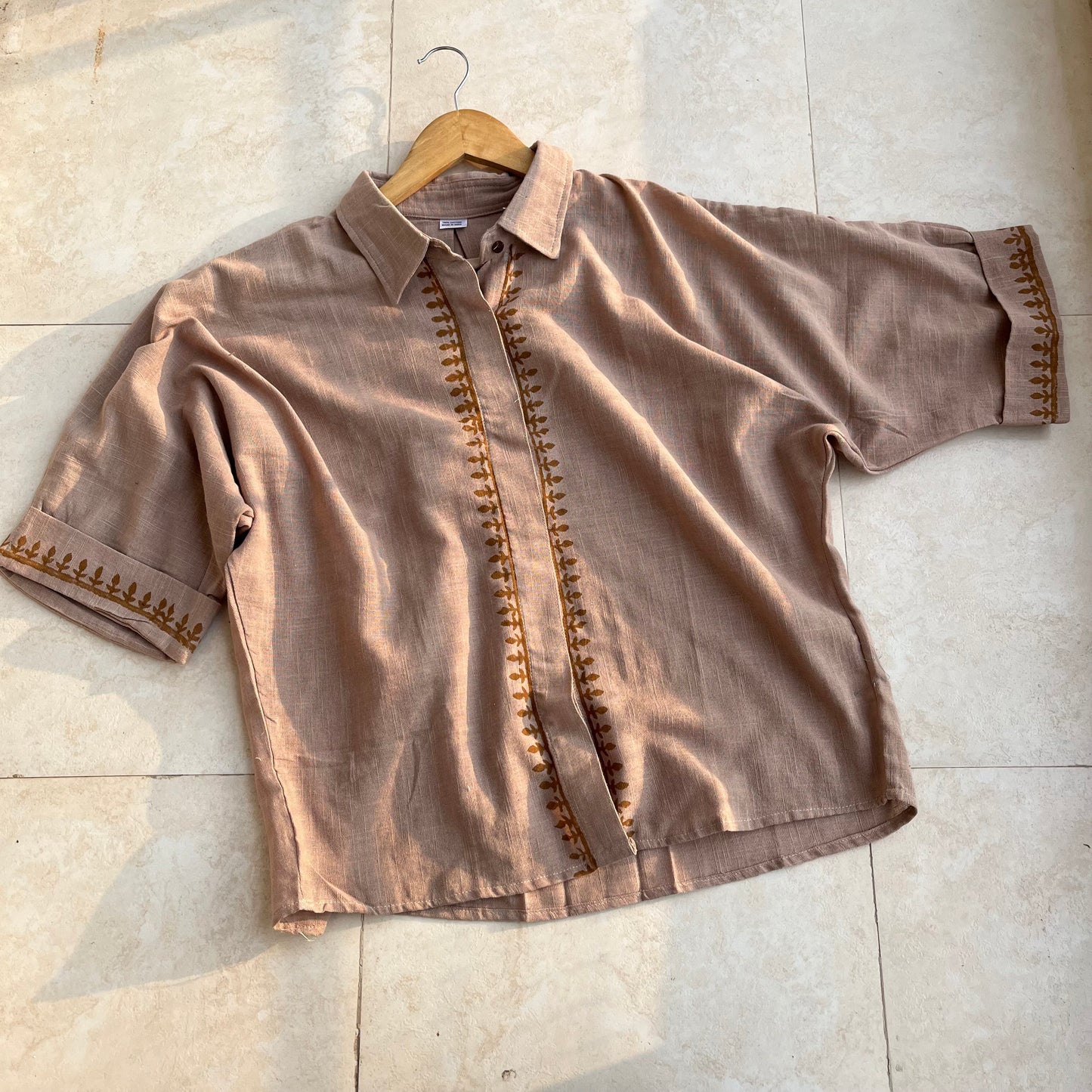 Rahgir Cotton Shirt - Light Sand
