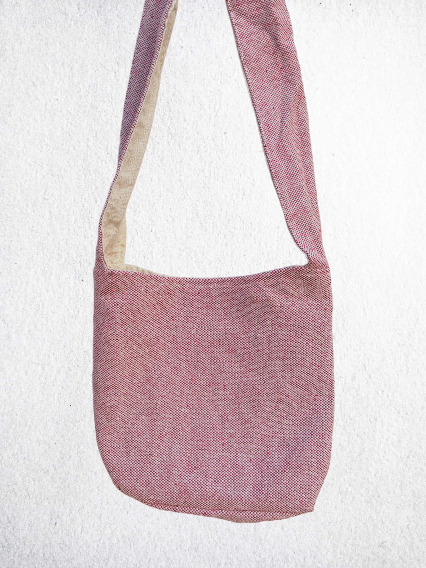 Small Hemp Jhola - Rose Pink