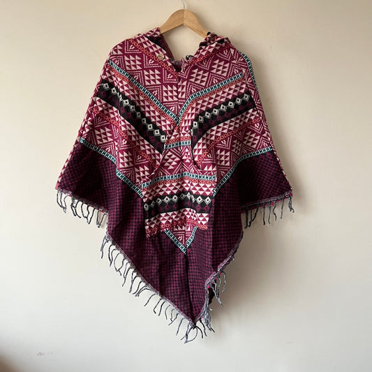 Pahadi Printed Poncho With Hood