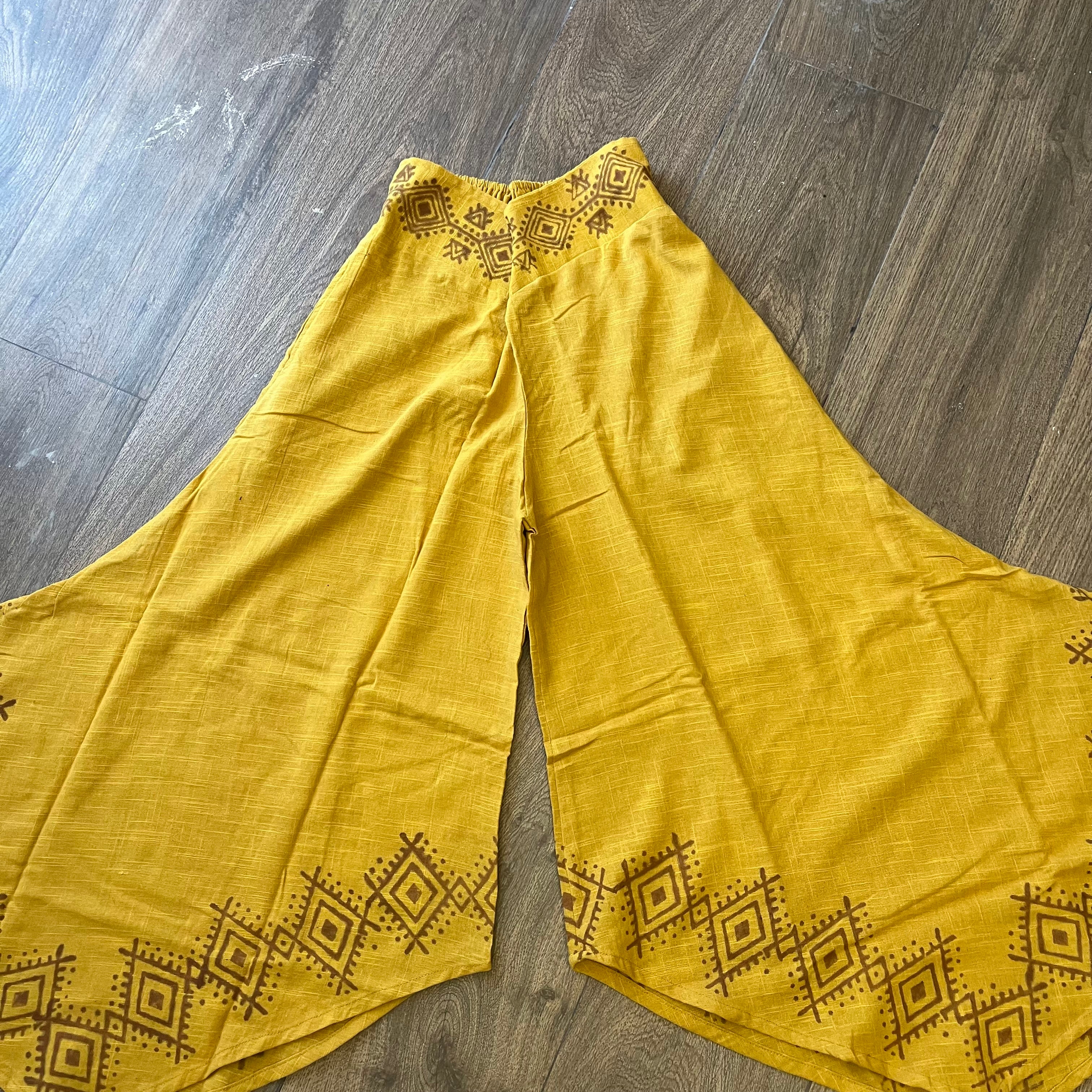 Radha Cotton Pants - Mustard