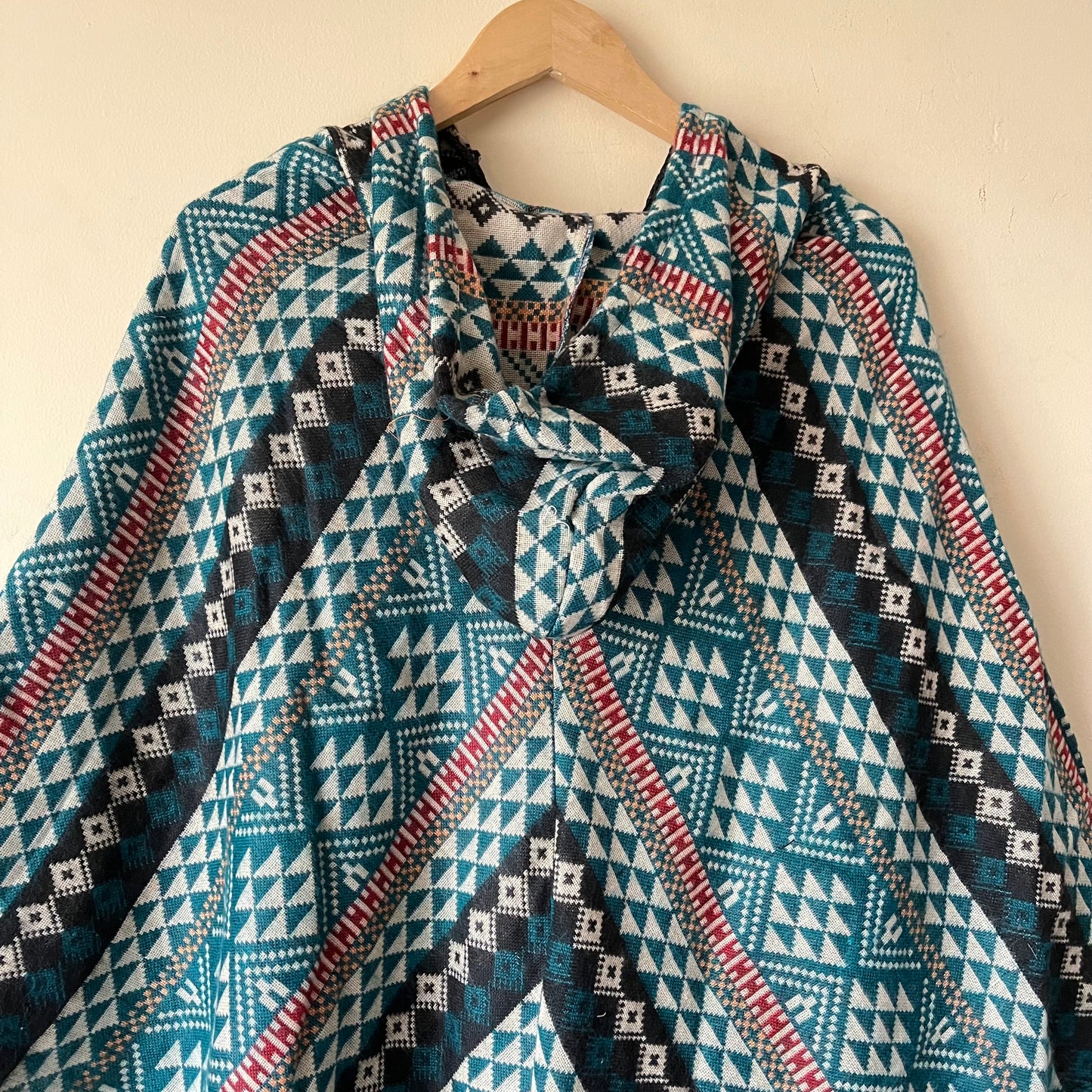 Pahadi Printed Poncho With Hood