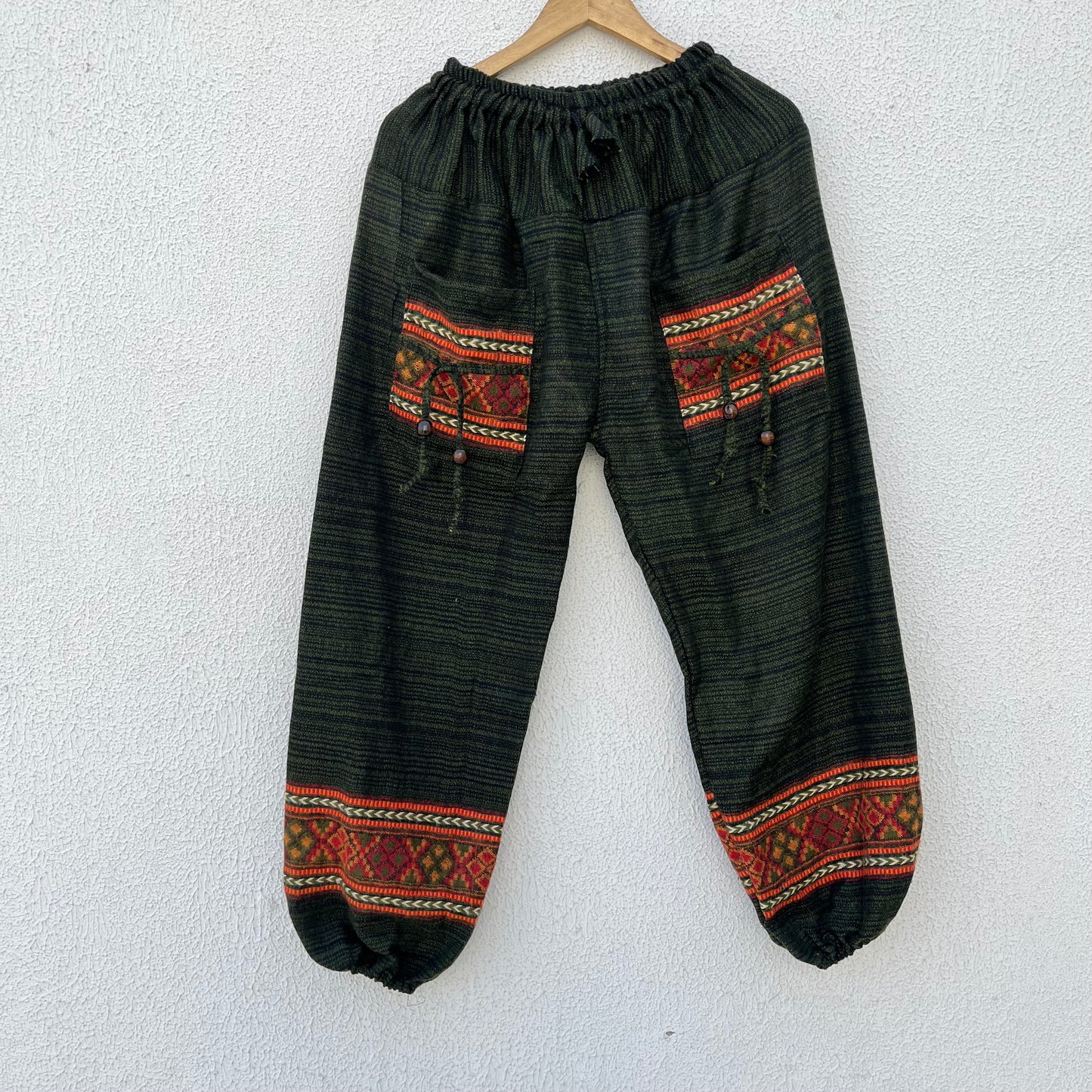 Woollen Pahadi Kullu Pants- Green
