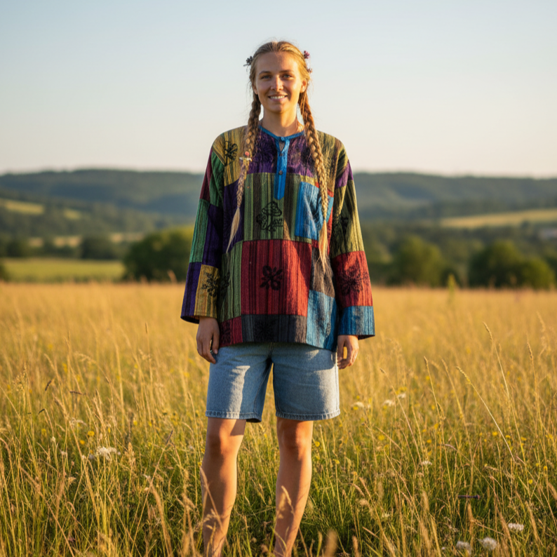 Nomad Patchwork Kurta - Multicolour