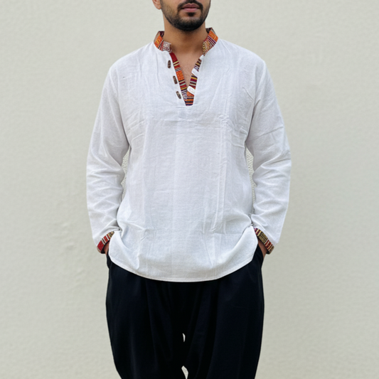 Nepali Kurta - White