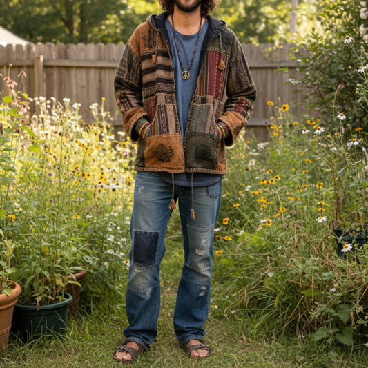 Himalayan Threads Jacket- Rust