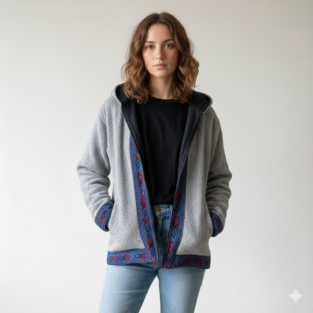 Himachali Jacket - White