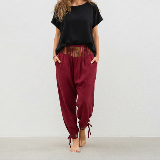 Nepali Pants - Maroon