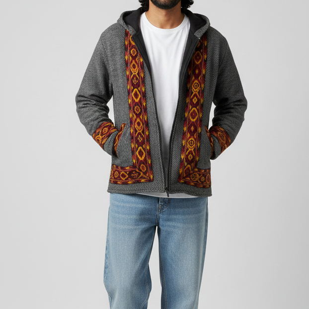 Himachali Jacket - Dark Grey