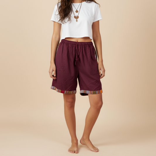 Pahadi Shorts - Wine