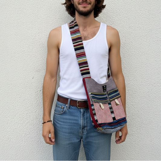 Small Hemp Jhola - Multicolor