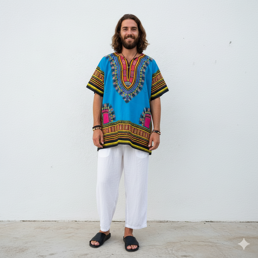 Dashiki Shirt - Blue