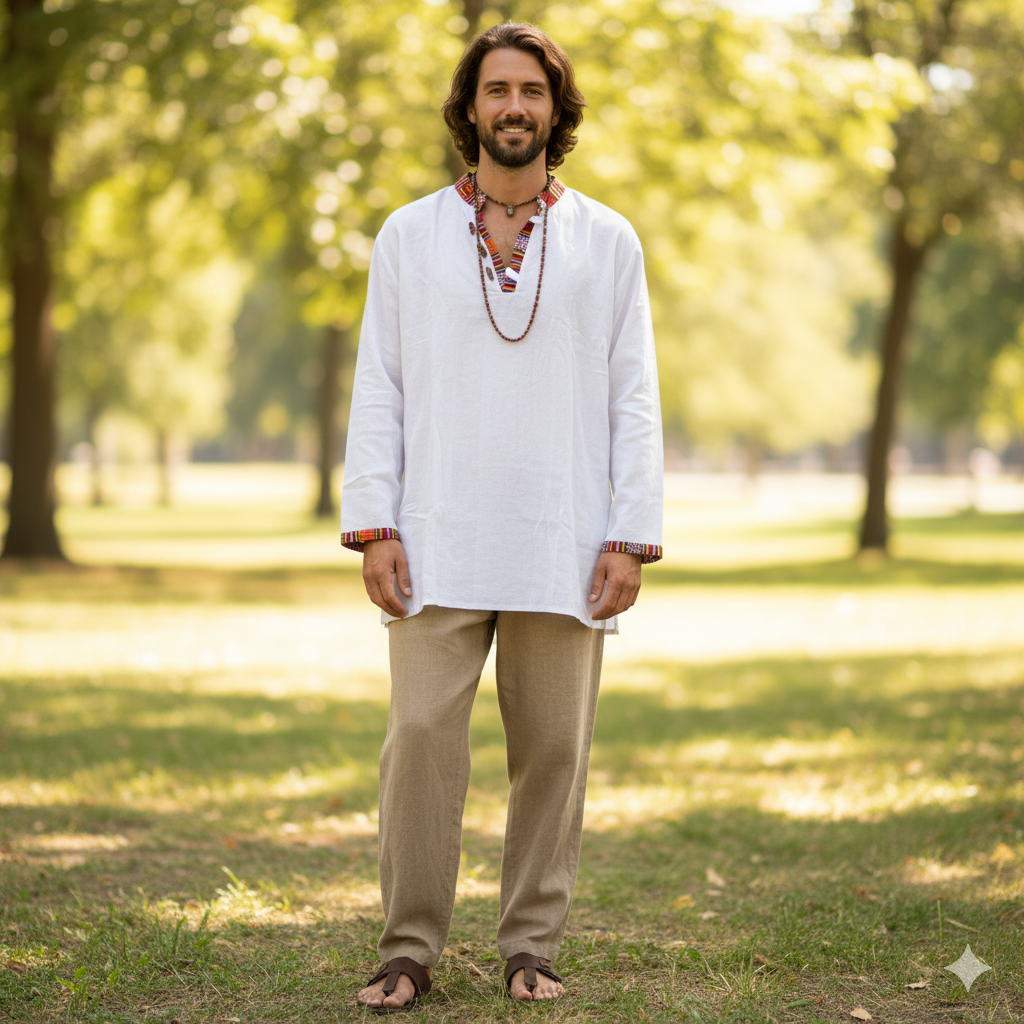 Nepali Kurta - White