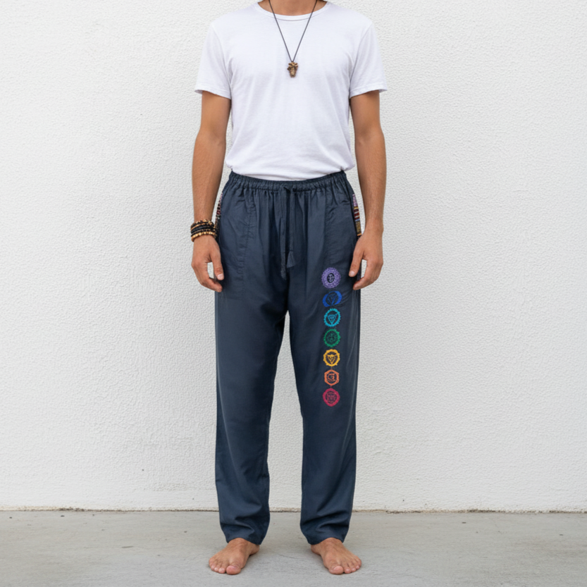 7 Chakra Pants - Grey (Multicolour)