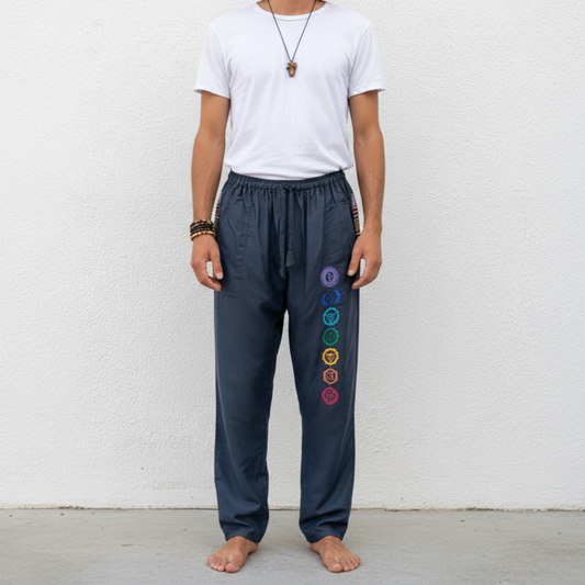 7 Chakra Pants - Grey (Multicolour)