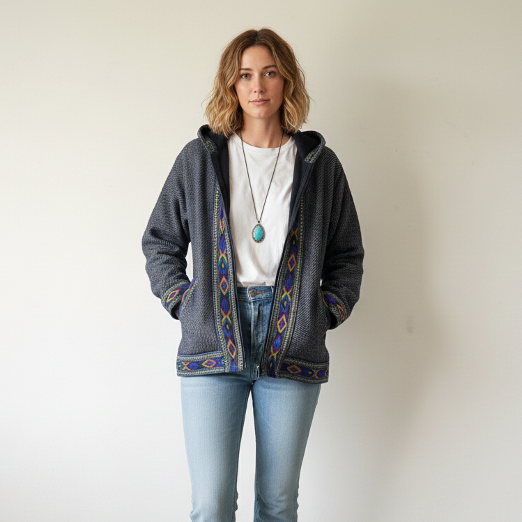 Himachali Jacket Black - Size M