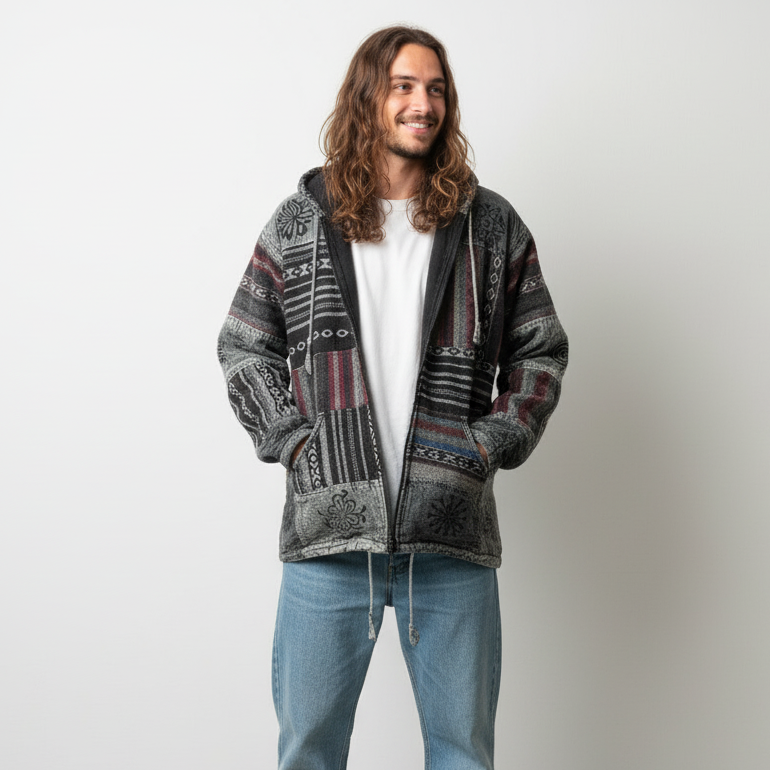 Pahadi Thread Jacket- Night