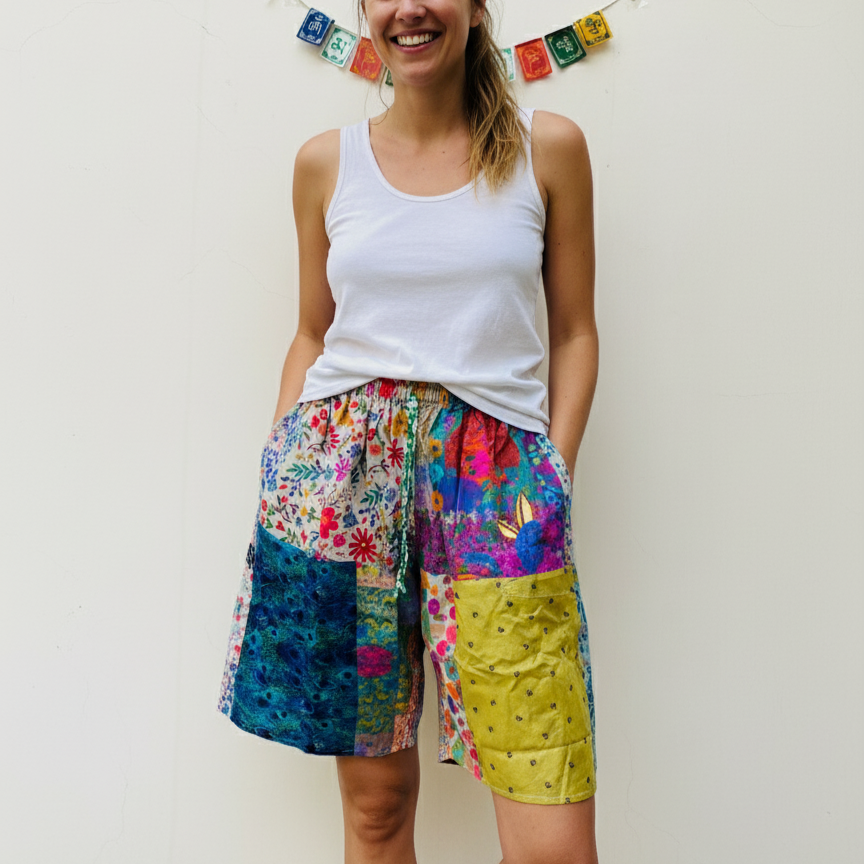 Baggy Patchwork Shorts