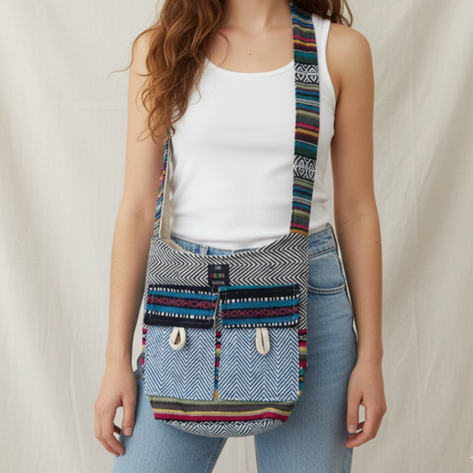 Small Hemp Jhola - Multicolor