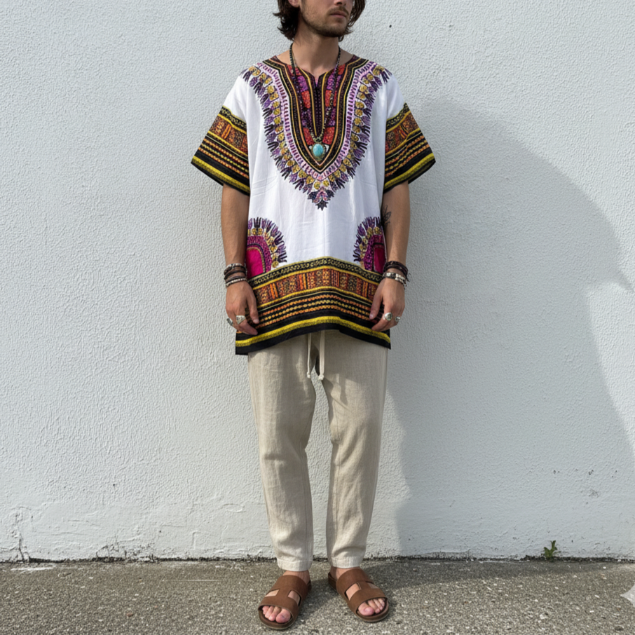 Dashiki Shirt - White