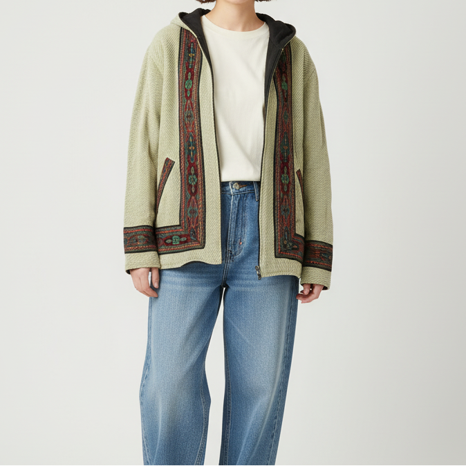 Himachali Jacket - Light Green