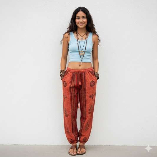 Dharamkot Bliss Pants - Cherry