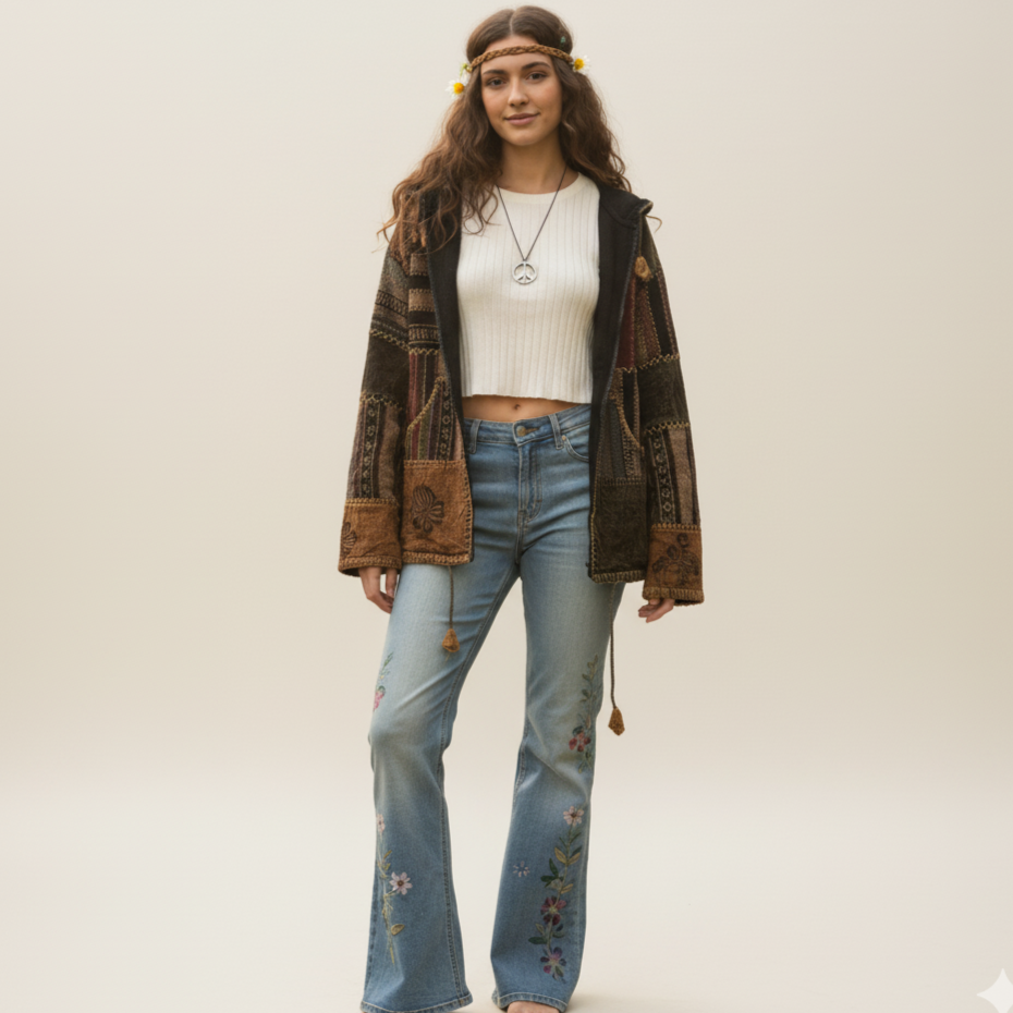 Himalayan Threads Jacket- Rust