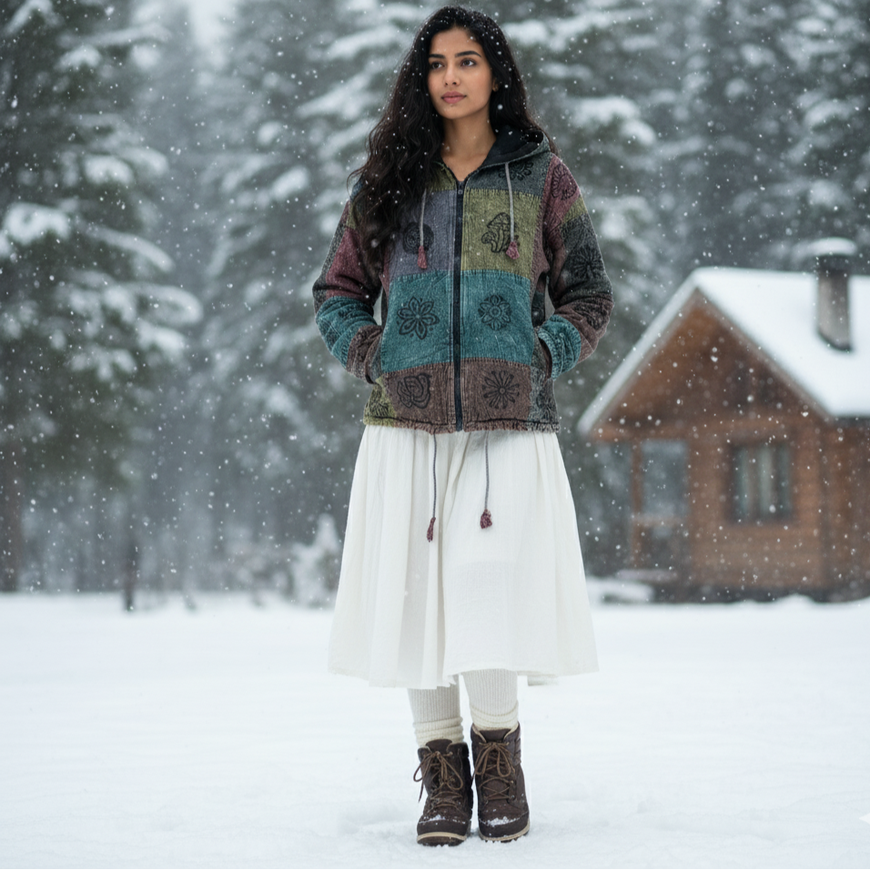 Pahadi Nepali Jacket - Multicolour