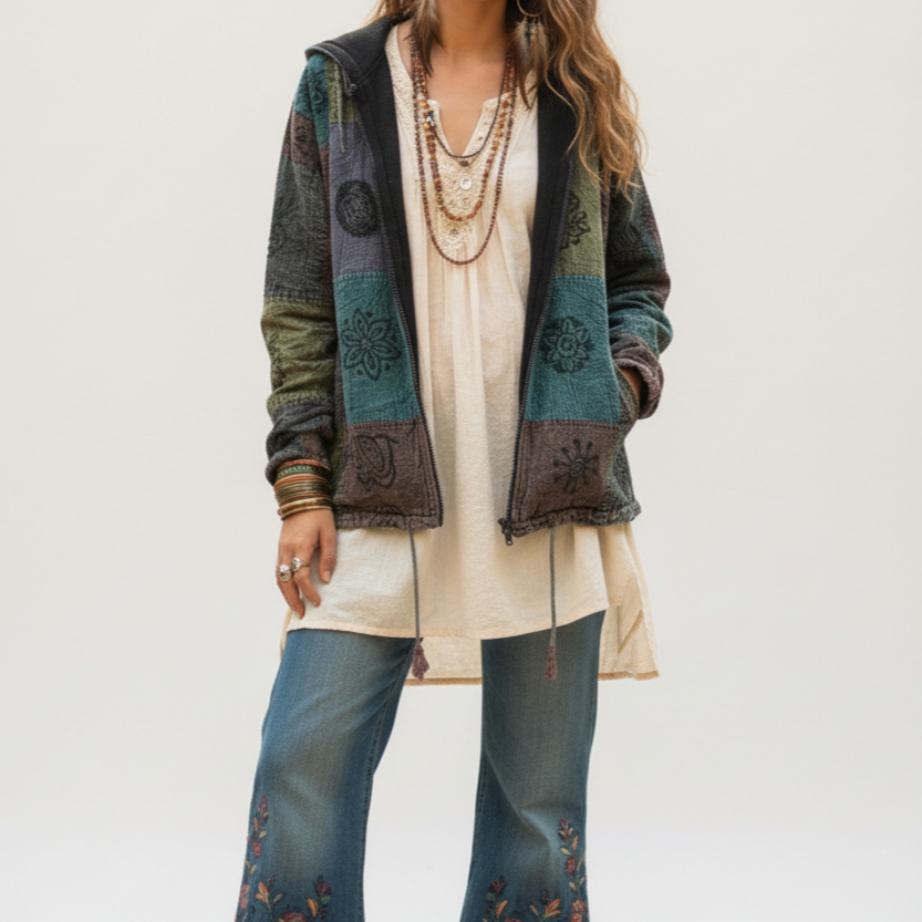 Pahadi Nepali Jacket - Multicolour