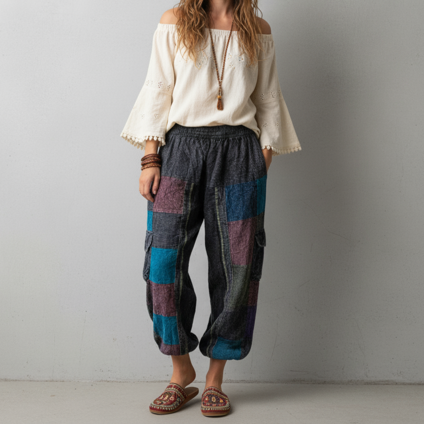 Valley of Flowers Pants - Black