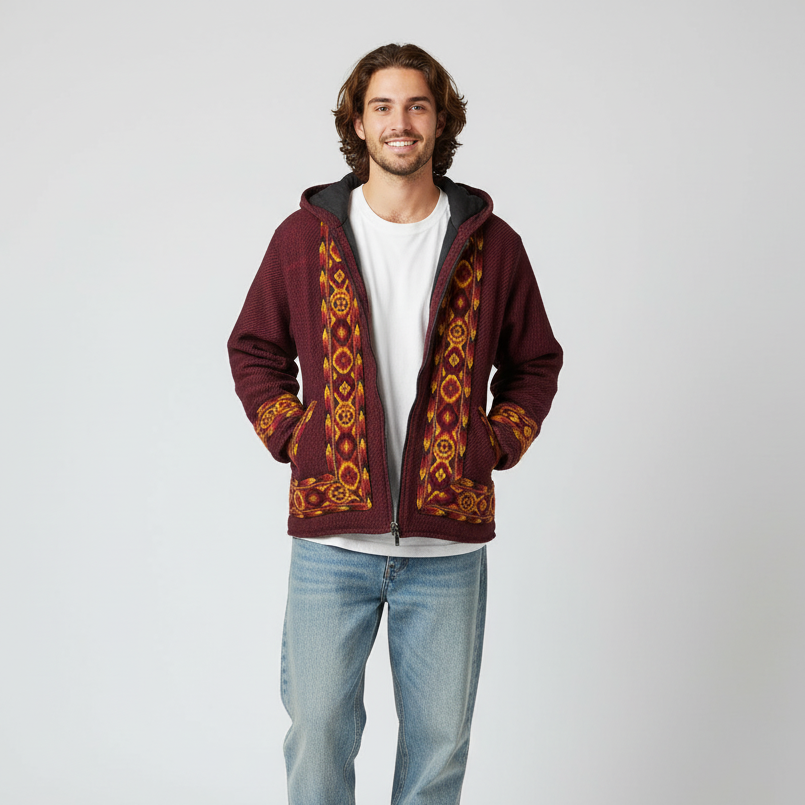 Himachali Jacket - Maroon