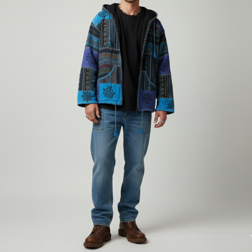Himalayan Threads Jacket- Sea