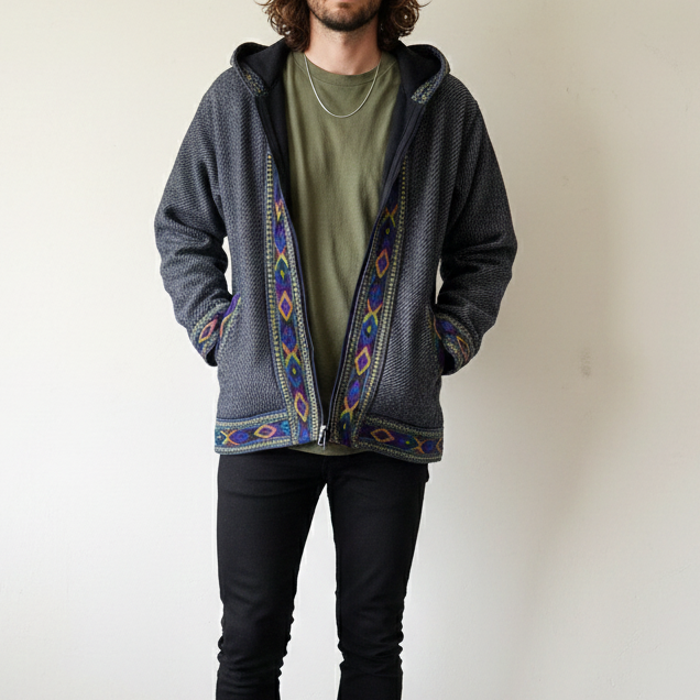 Himachali Jacket Black - Size M