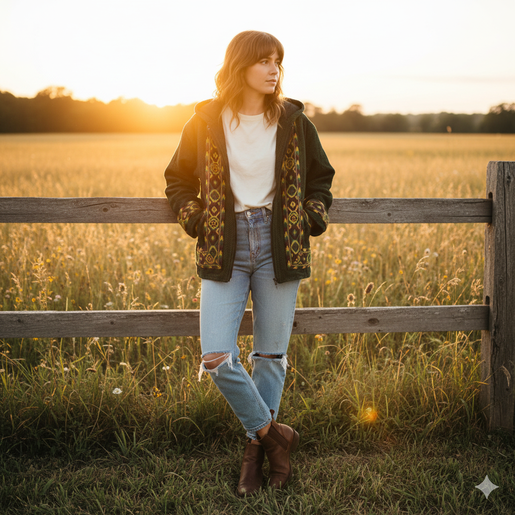 Himachali Jacket - Green