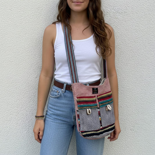 Small Hemp Jhola - Multicolor