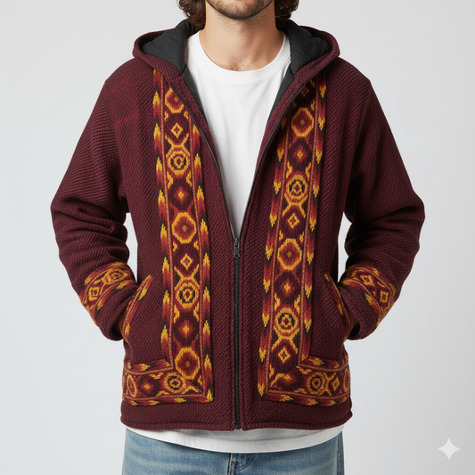 Himachali Jacket - Maroon