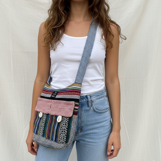 Small Hemp Jhola - Multicolor