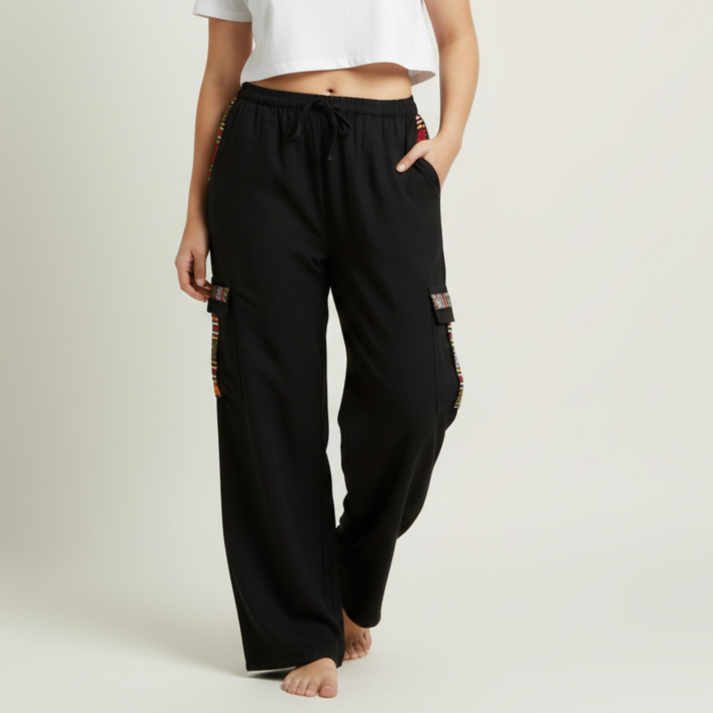 Pahadi Cargo Pants - Black