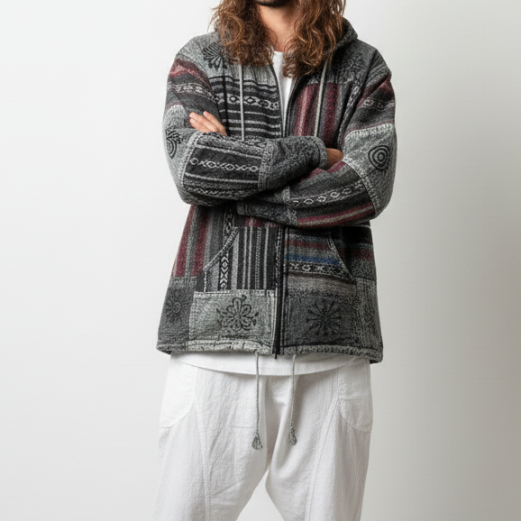 Pahadi Thread Jacket- Night