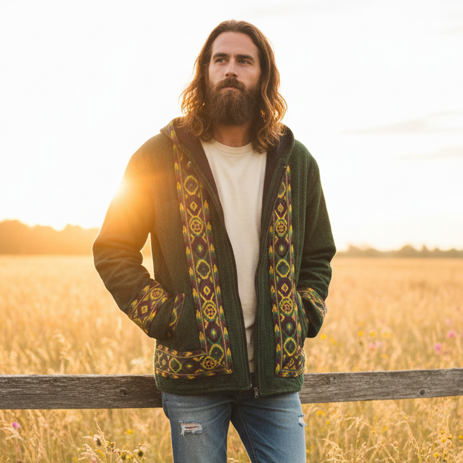 Himachali Jacket - Green