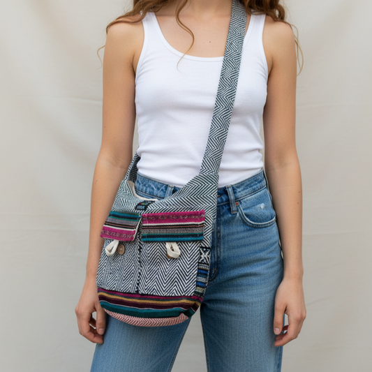 Small Hemp Jhola - Multicolor