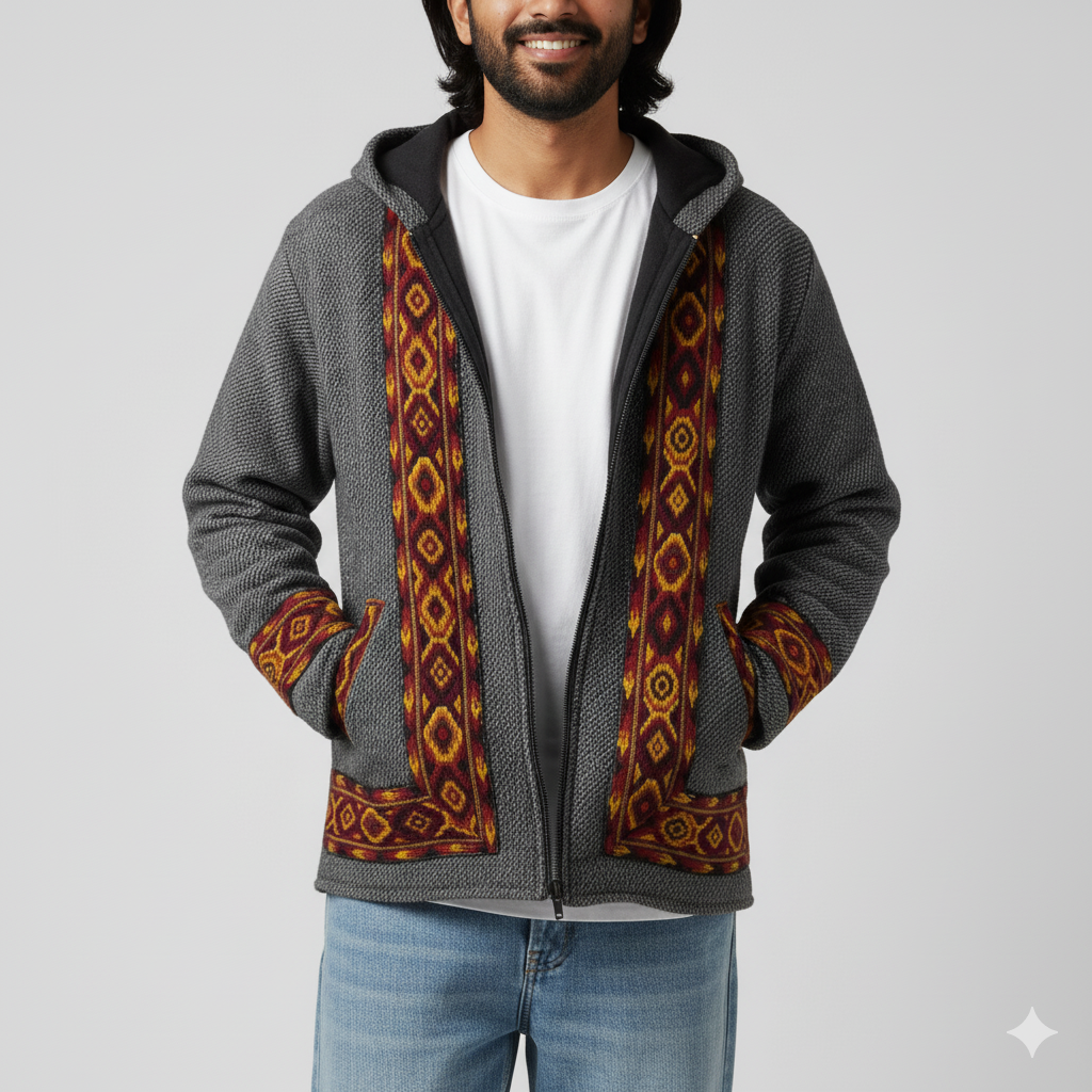 Himachali Jacket - Dark Grey