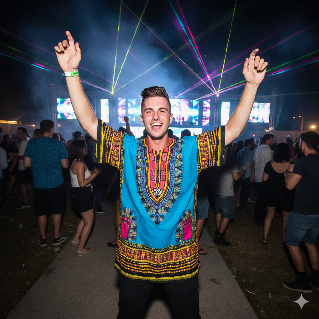 Dashiki Shirt - Blue