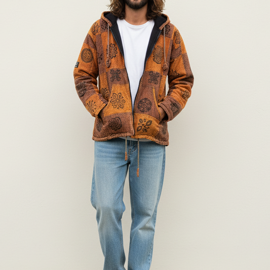 Pahadi Nepali Jacket - Rust XXL
