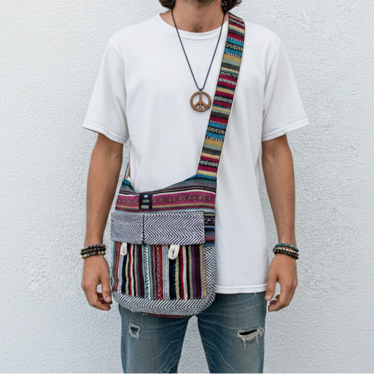 Small Hemp Jhola - Multicolor