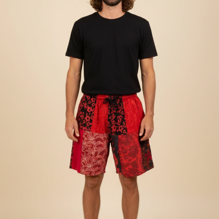 Patchwork Shorts - Rose