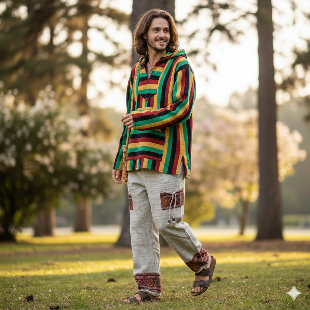 Combo Set - Hoddie + Woollen Pants (Mix Colour + Cream)