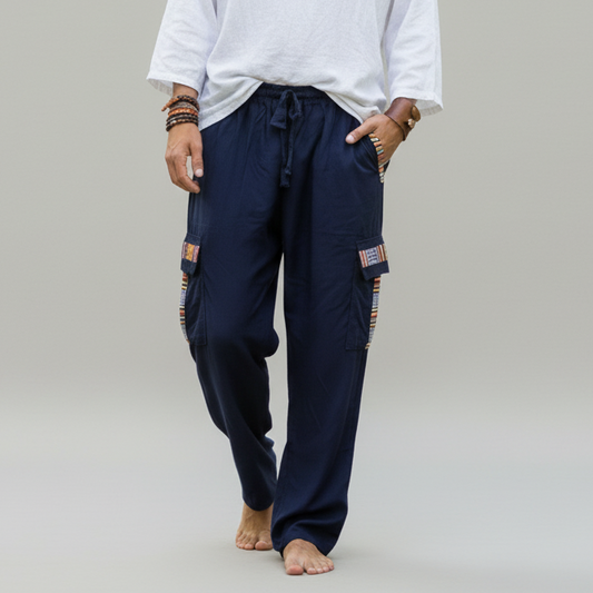 Pahadi Cargo Pants - Navy Blue