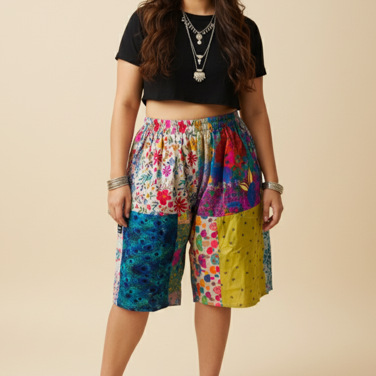 Baggy Patchwork Shorts